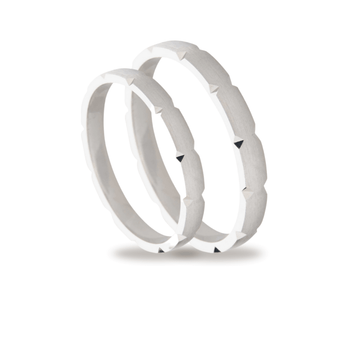 Βέρες Σετ Λευκόχρυσες με Σχέδια MASCHIO FEMMINA TMF-98 - themelidisjewels